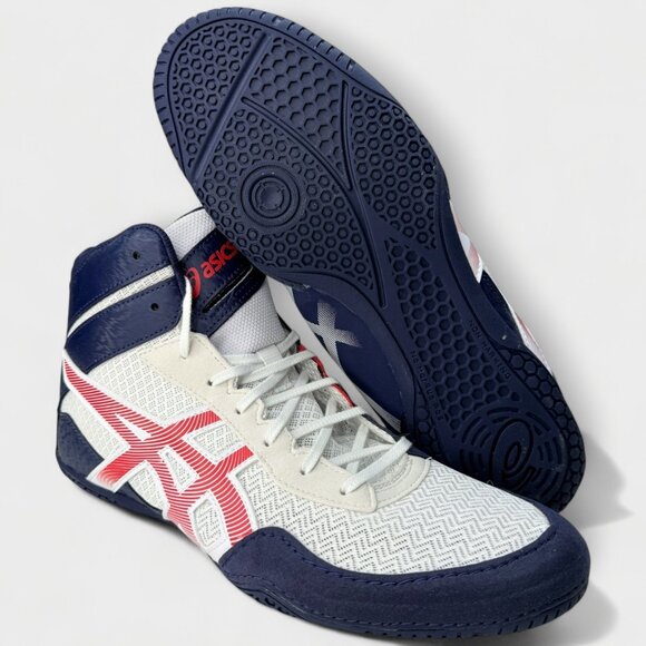 ASICS Matcontrol 3 Wrestling Shoes White Red Men’s Size 11.5 New No Box main image 10